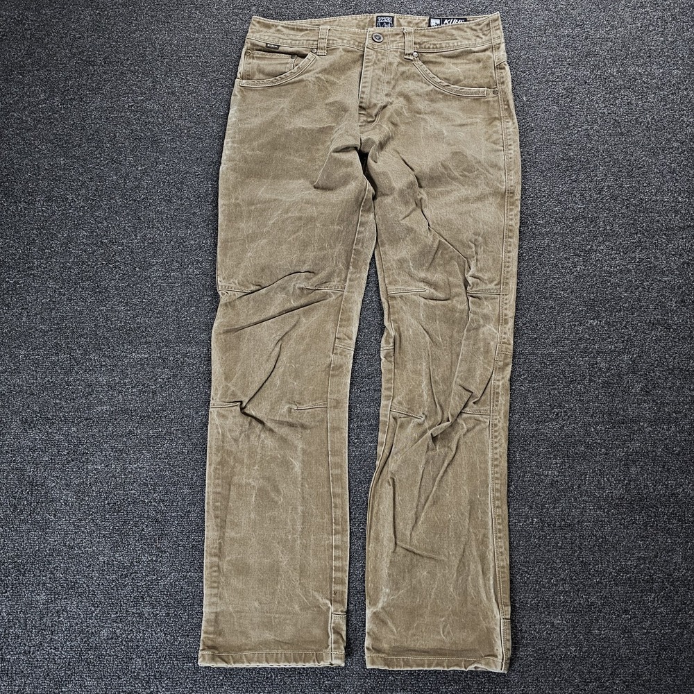 Kuhl Pants Mens 32x32 Rydr Lean Vintage Patina Dye Canvas Double Knee Outdoor